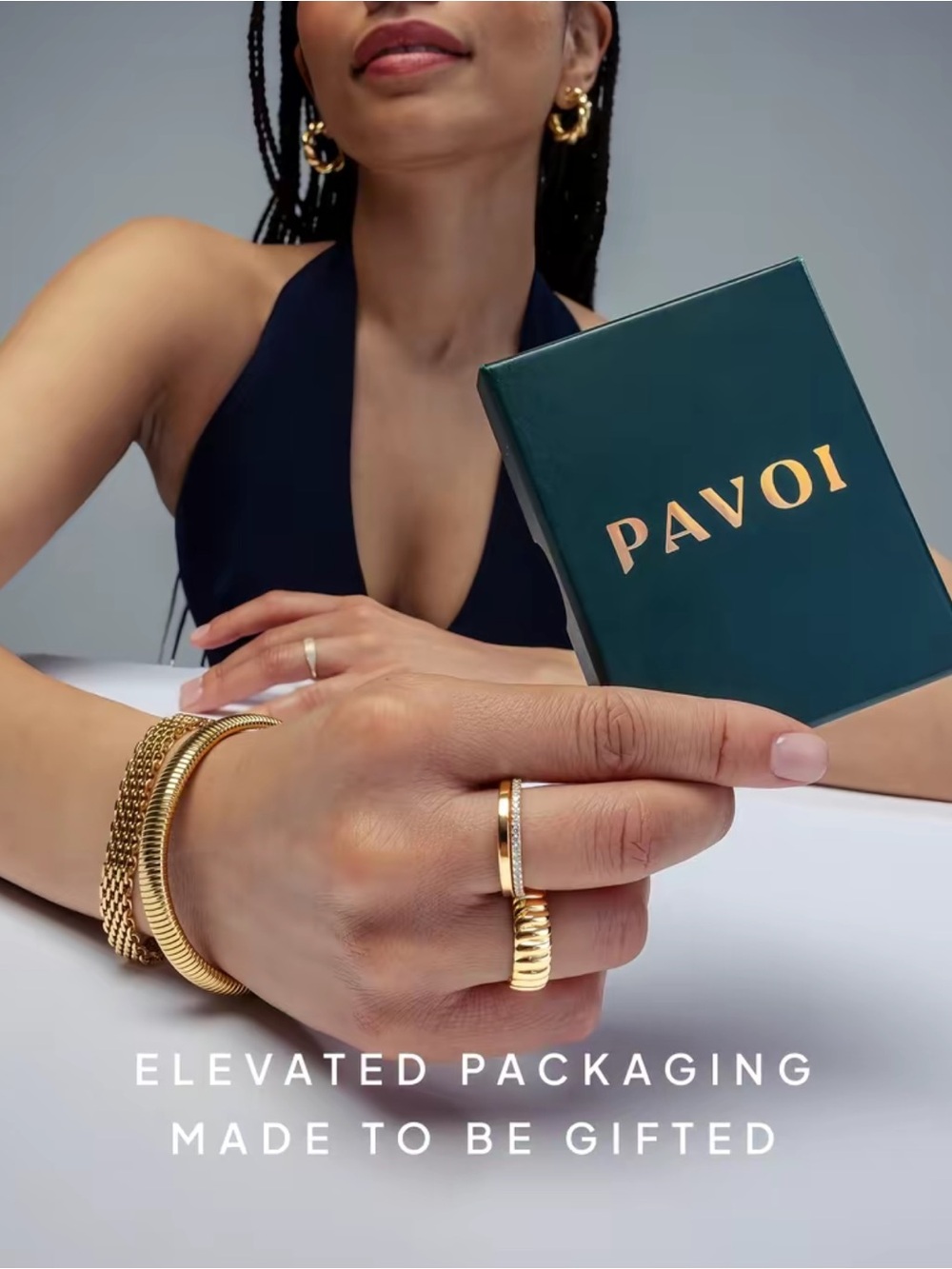 PAVOI | 14K Gold Plated Bridal Tennis Necklace - Picture 5 of 6